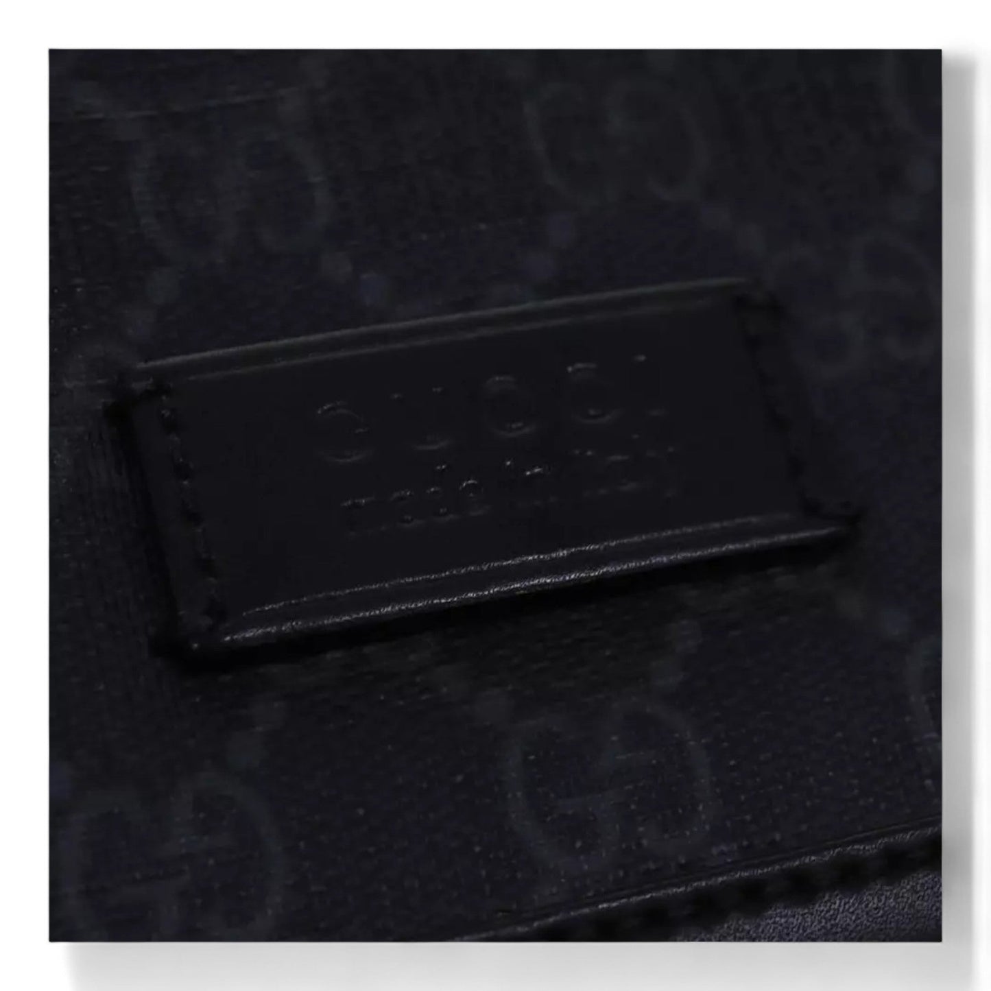 Gucci GG Supreme Sherry Line Shoulder Bag PVC Navy Red Shoulder Strap