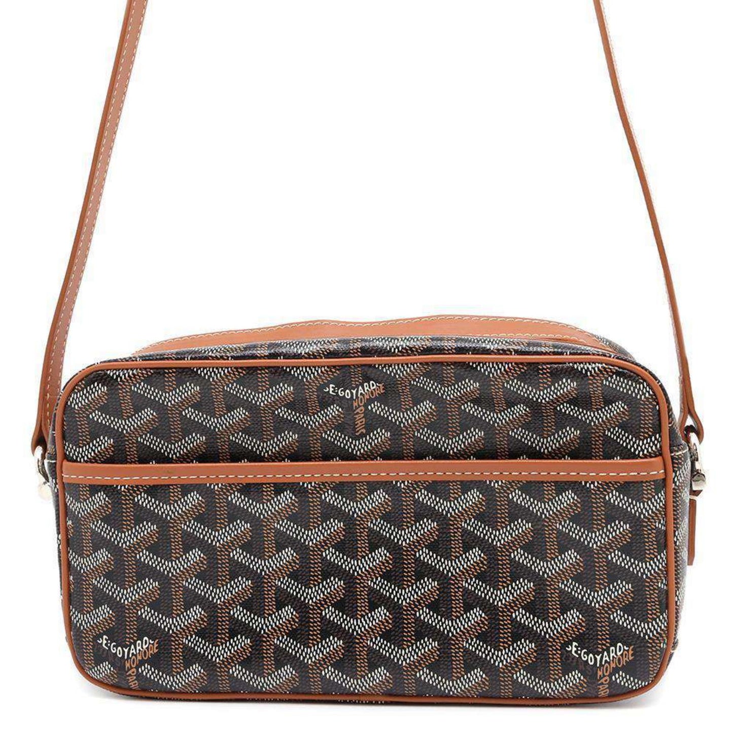 GOYARD CupVert PVC Leather Brown Black Wallet Preloved