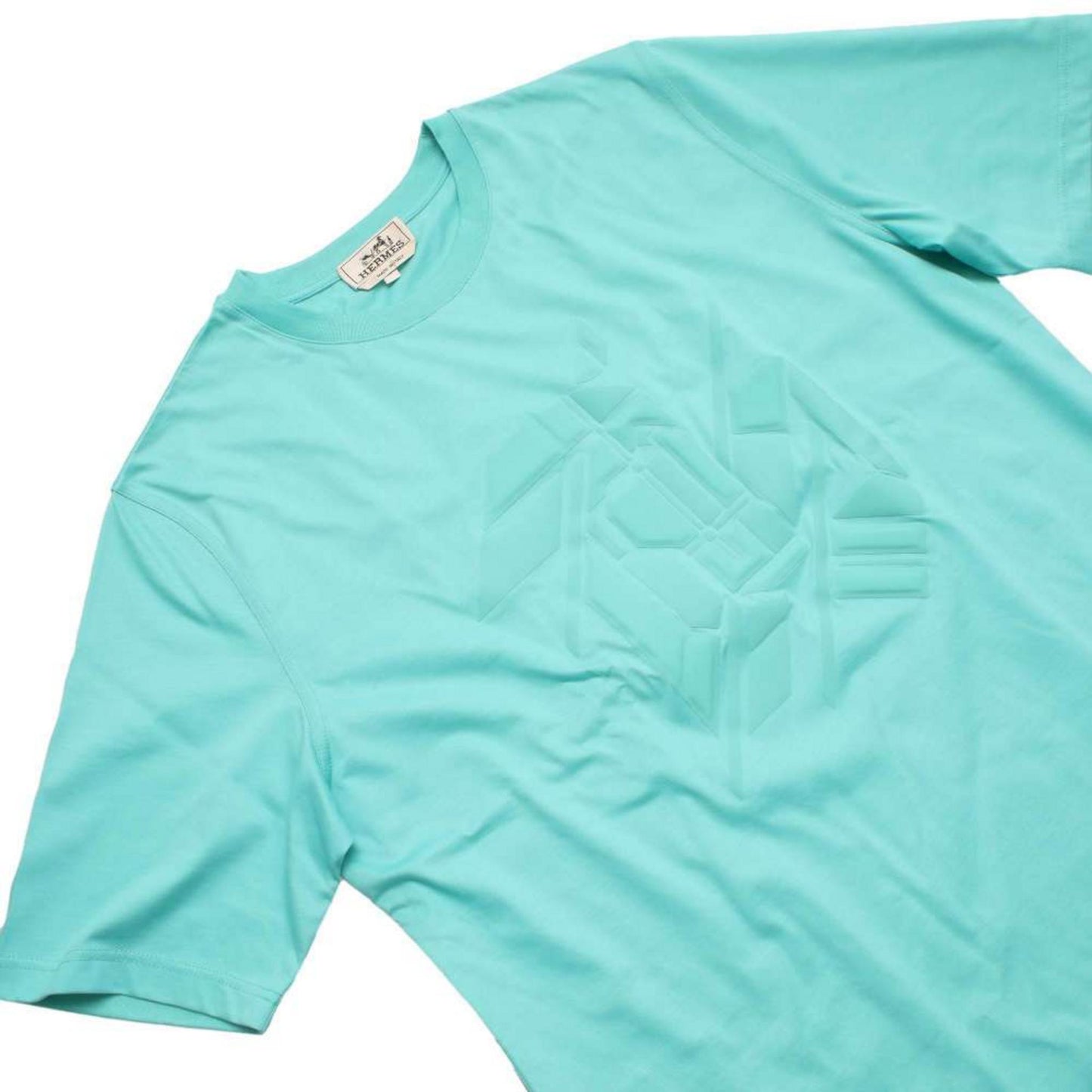 HERMES Chevaux en Symmetry Cotton Lagon TShirt Preloved