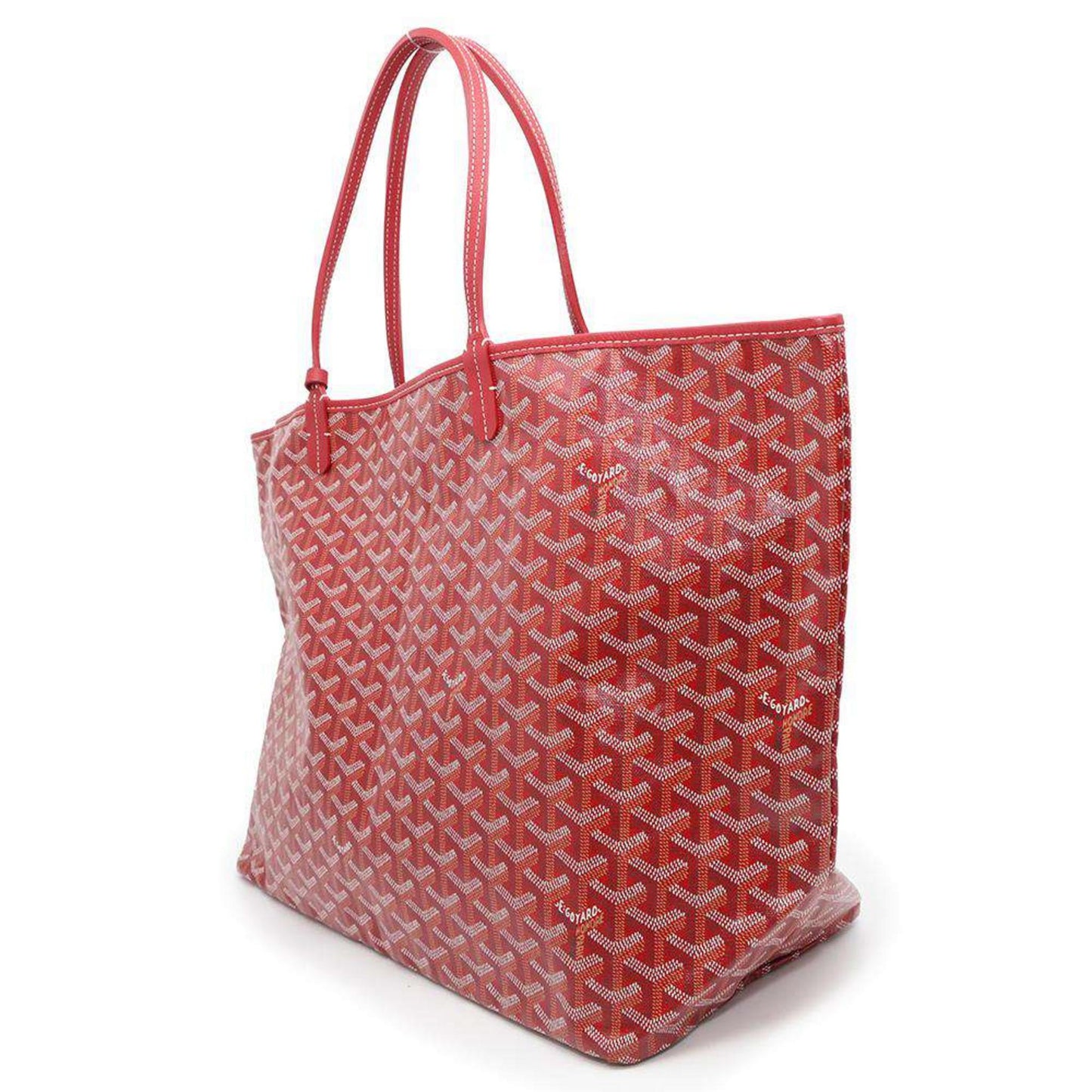 Goyard Saint Louis PVC Leather Red Tote Preloved