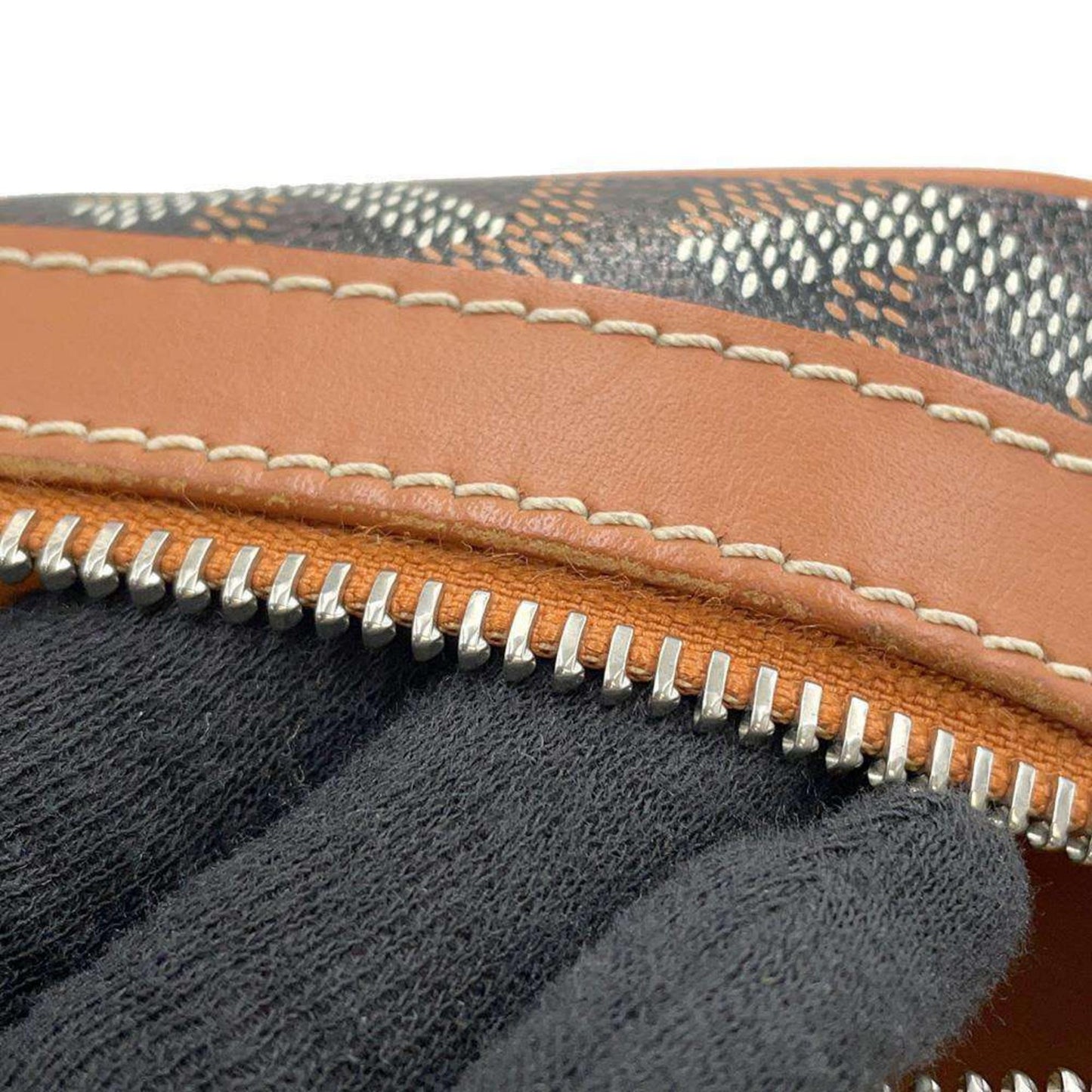 GOYARD CupVert PVC Leather Brown Black Wallet Preloved