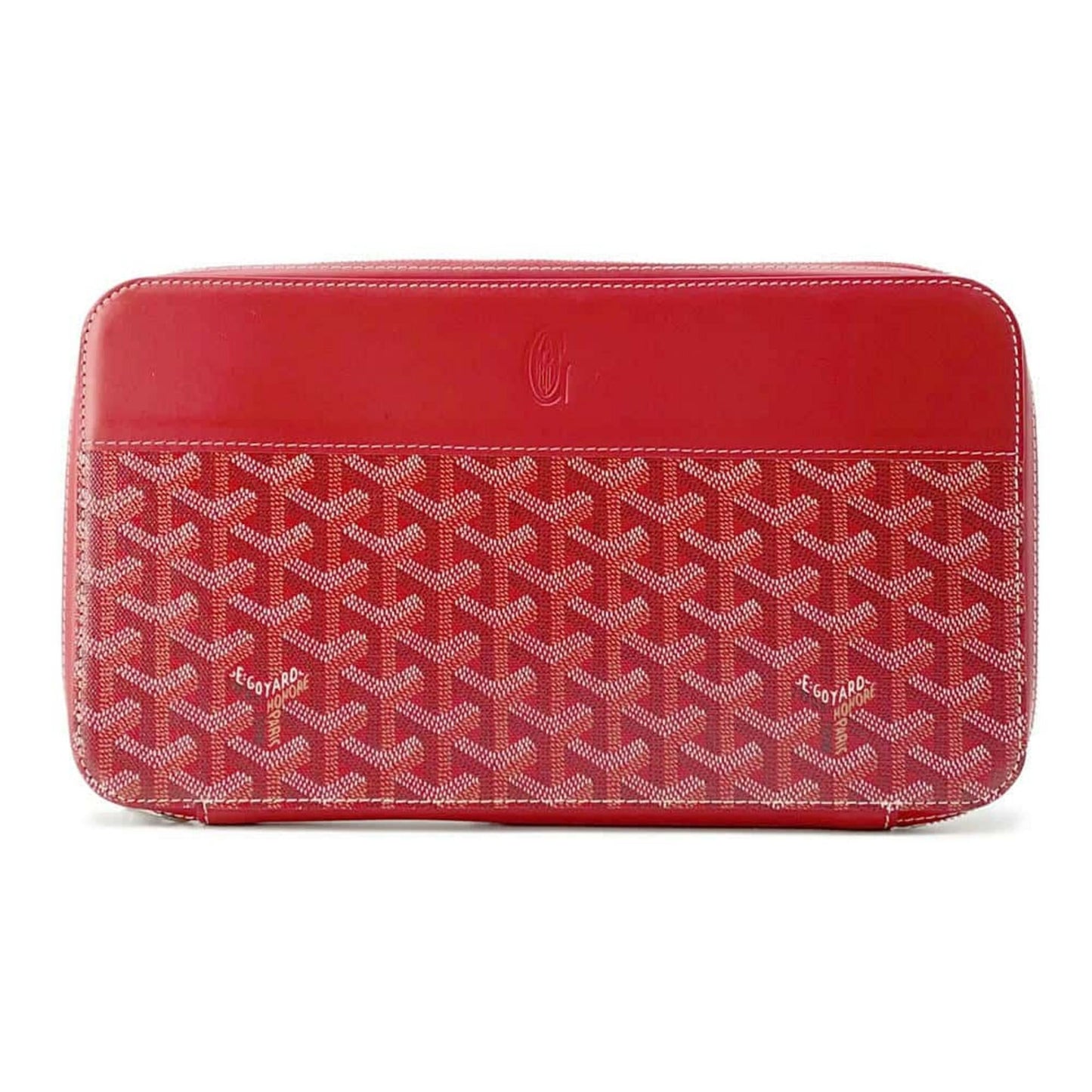 GOYARD Opera Calf Leather PVC Red Organizer Preloved