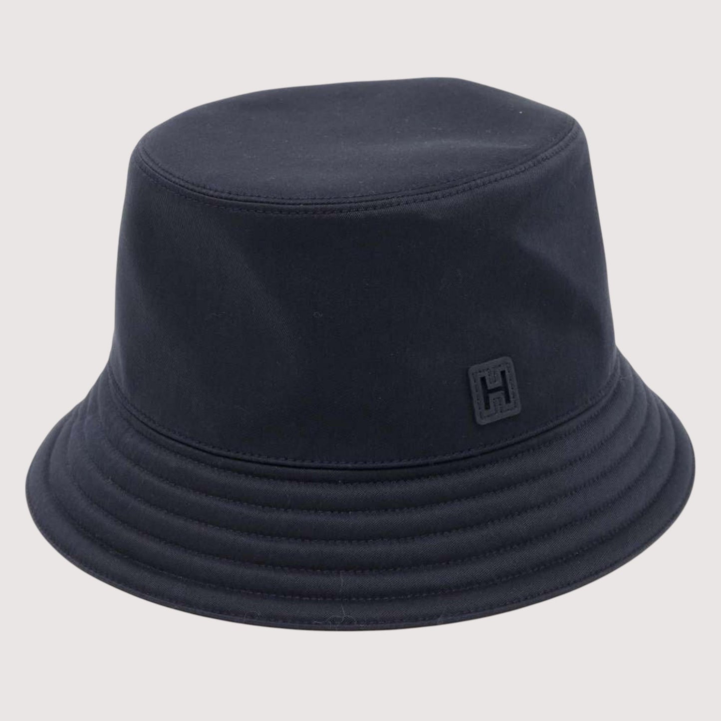 HERMES Fred H-Cut Cotton Marine Indigo Hat Preloved
