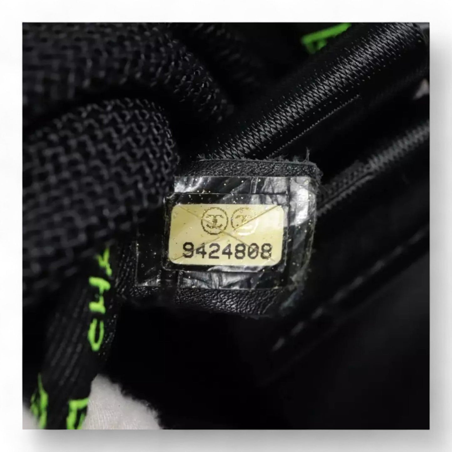 Chanel Sports Shoulder Bag Nylon Black Silver Unisex CC Logo Adjustable Strap