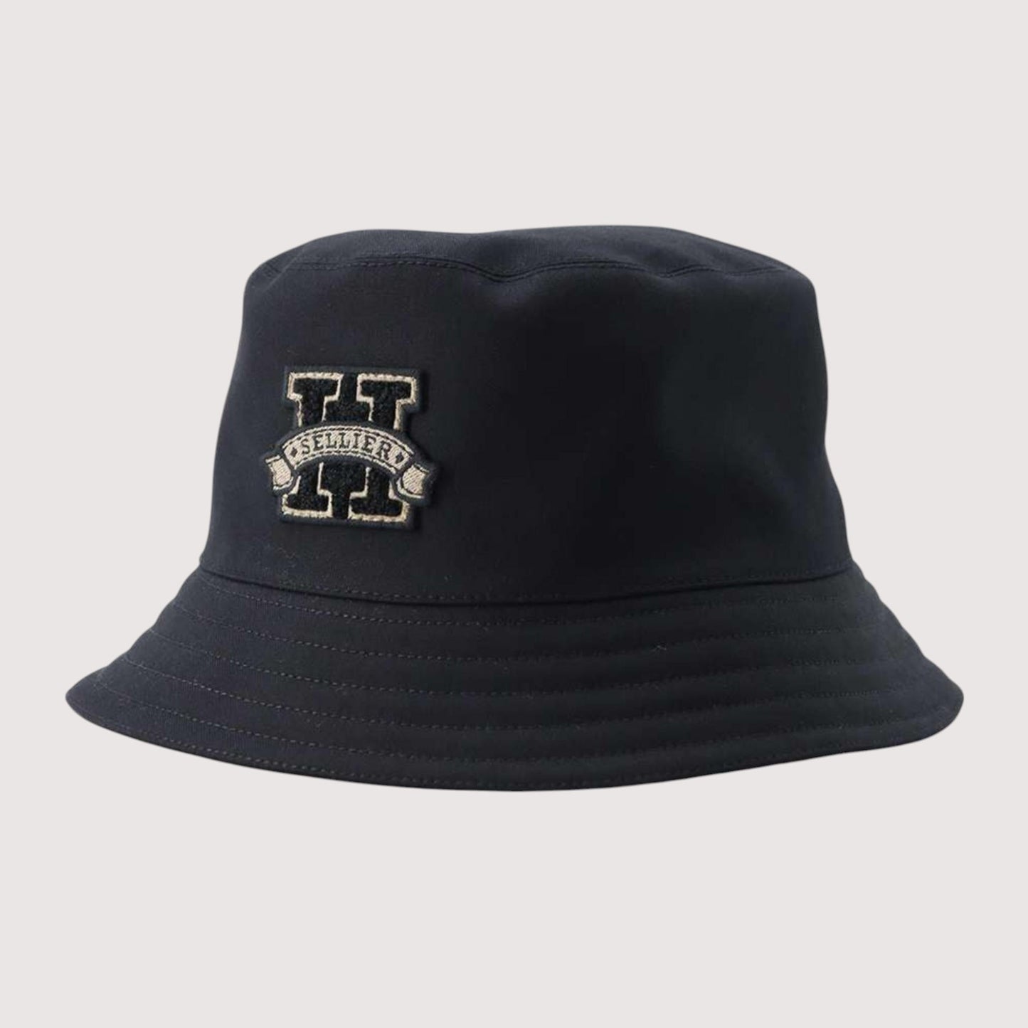HERMES 9636415 Cotton Black Hat New