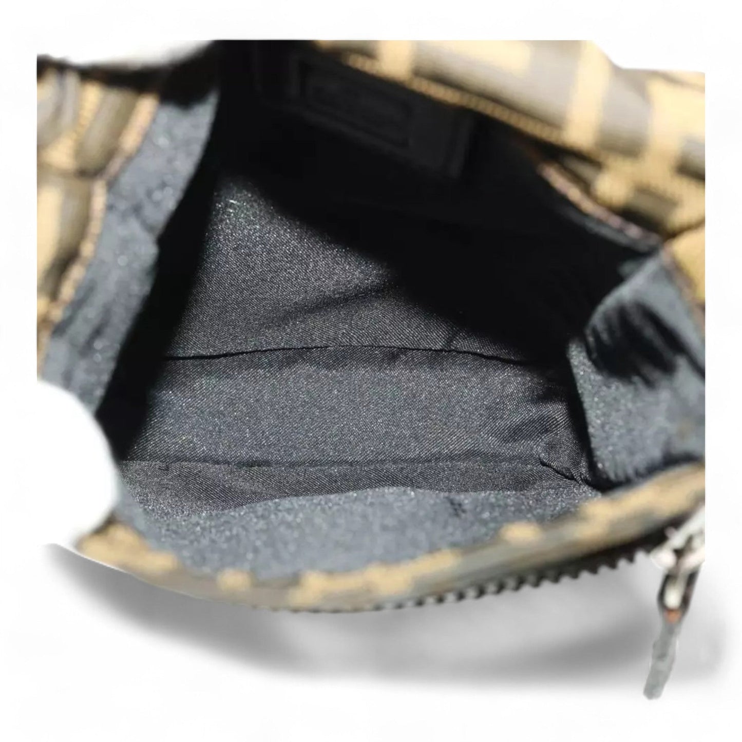 Fendi Zucca Canvas Shoulder Crossbody Bag Black Brown