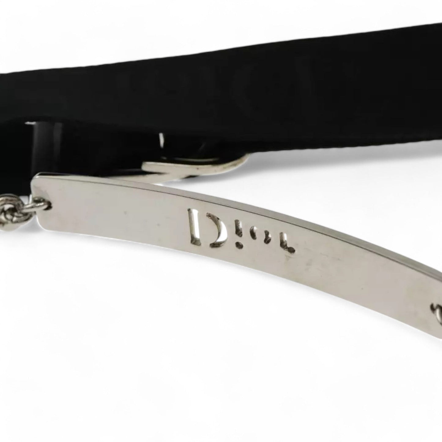 Christian Dior Hardcore Shoulder Bag Canvas Silver Womens Handbag