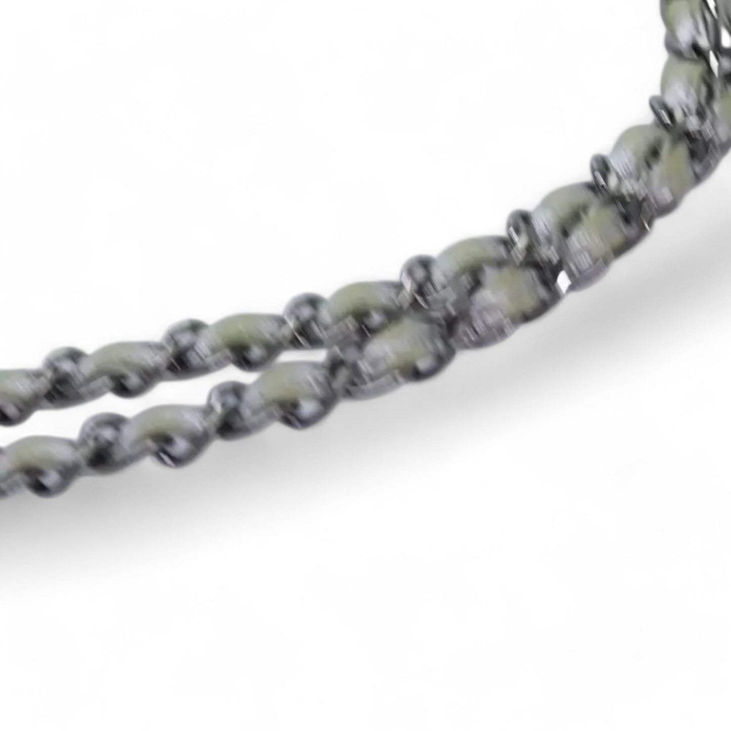 CHANEL Ice Cube Chain Turn Lock Bag Vinyl Silver Shoulder Bag