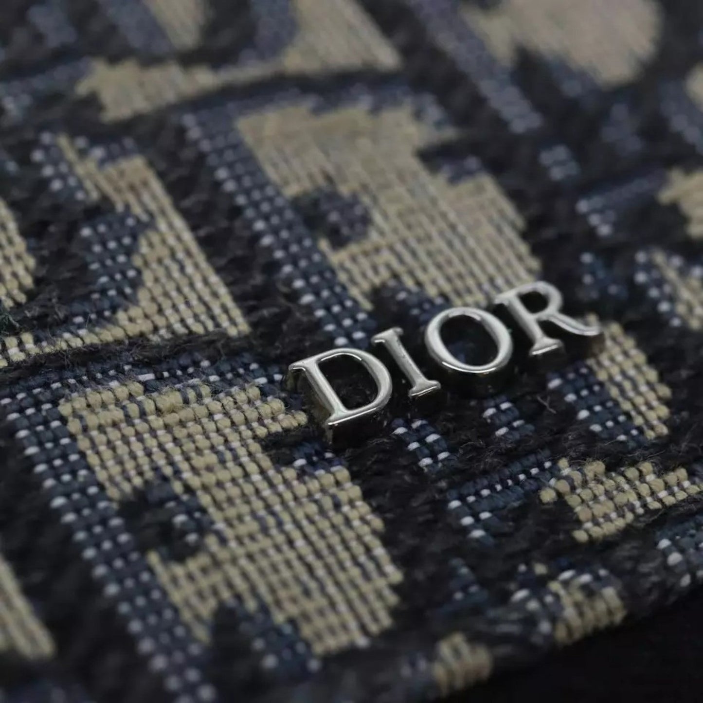 Christian Dior Trotter Canvas Zip Wallet Navy Silver Men's Vintage Wallet