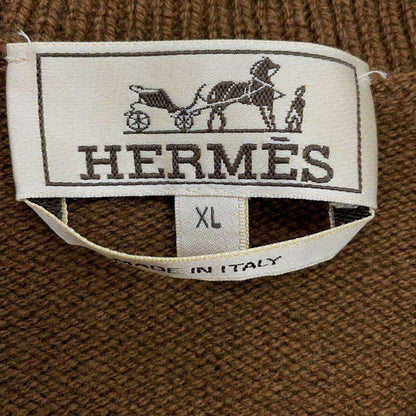 HERMES Knit Wool Navy Camel Sweater Preloved