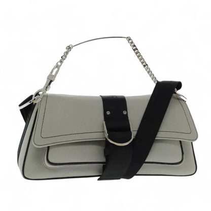 Christian Dior Hardcore Shoulder Bag Canvas Silver Womens Handbag