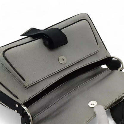 Christian Dior Hardcore Shoulder Bag Canvas Silver Womens Handbag