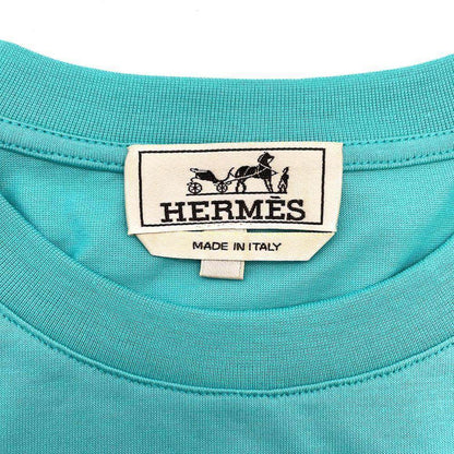 HERMES Chevaux en Symmetry Cotton Lagon TShirt Preloved