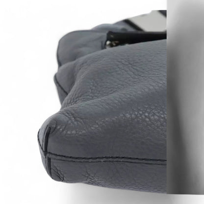 Gucci Interlocking Soho Shoulder Bag Leather Gray Silver