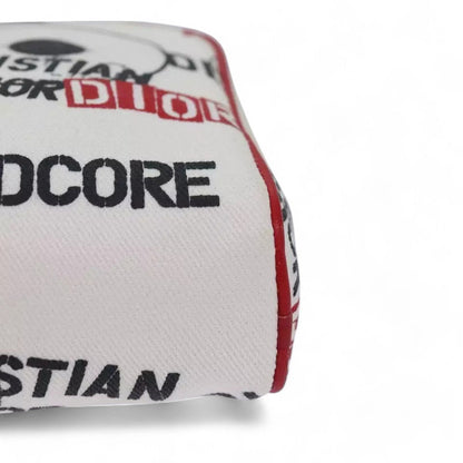 Christian Dior Hardcore Pouch Canvas White Shoulder Bag with Star Charm