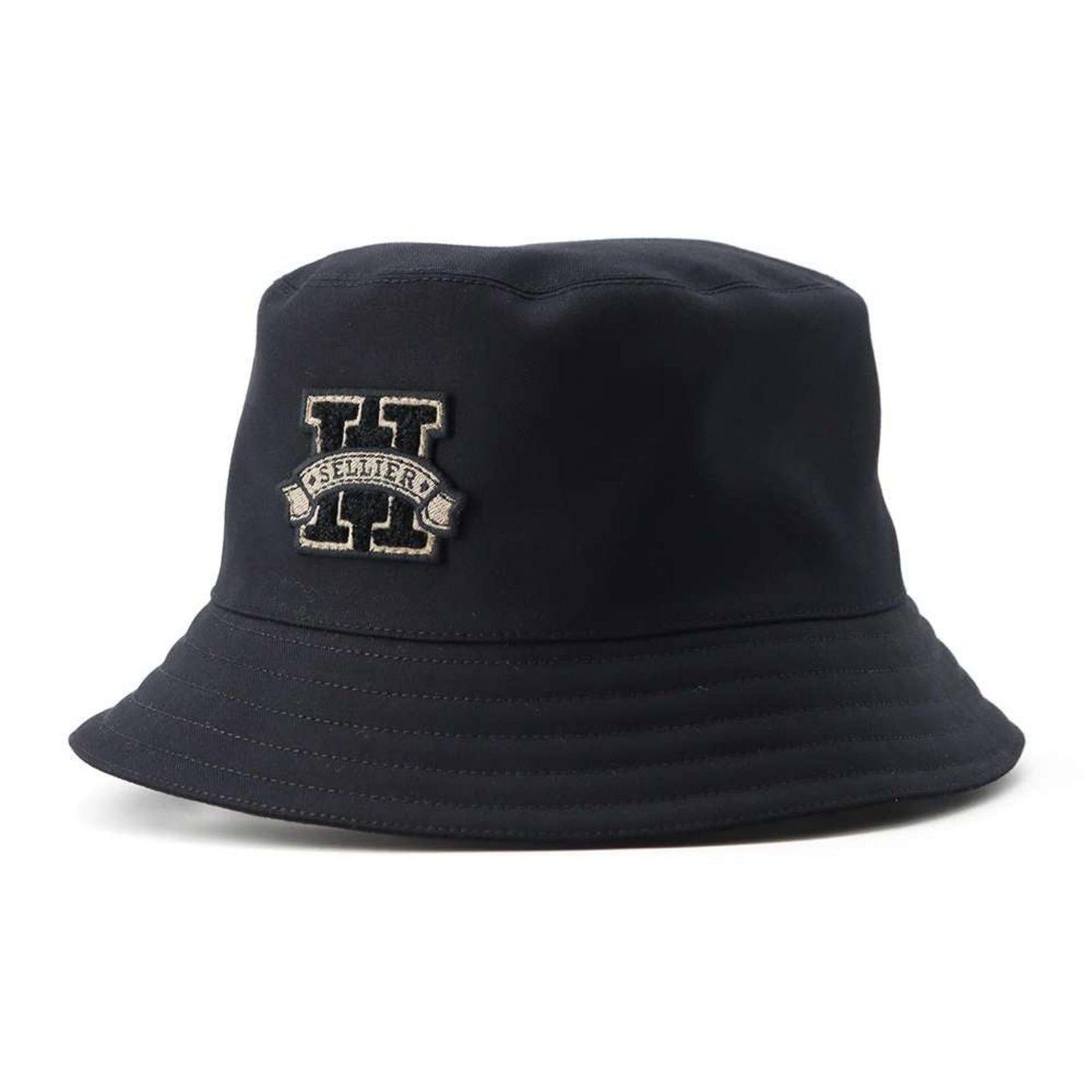 HERMES 9636415 Cotton Black Hat New