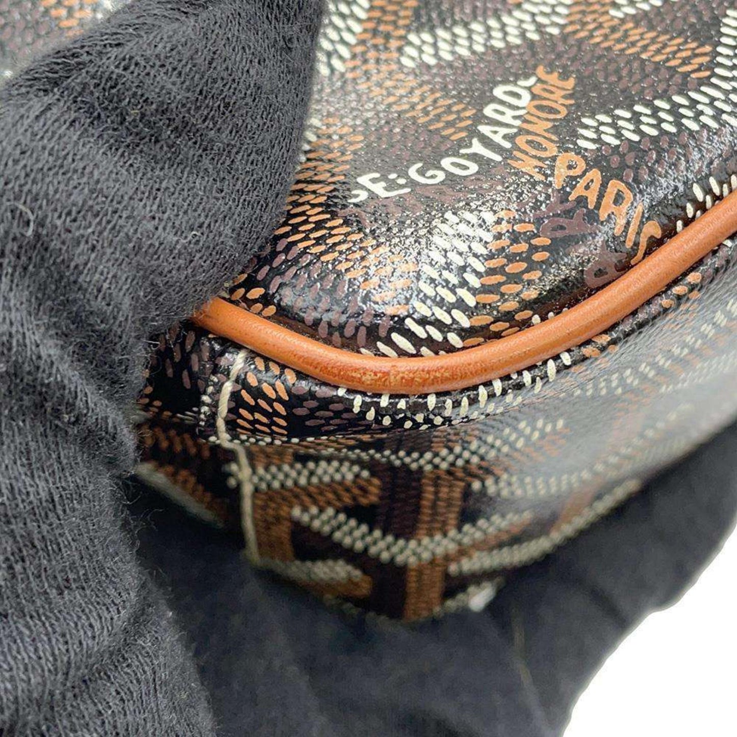 GOYARD CupVert PVC Leather Brown Black Wallet Preloved