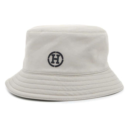 HERMES Fred H Cotton Polyurethane Gray Bucket Hat Preloved