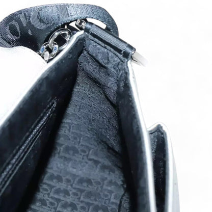 Christian Dior Hardcore Shoulder Bag Canvas Silver Womens Handbag
