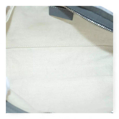 Gucci Interlocking Soho Shoulder Bag Leather Gray Silver