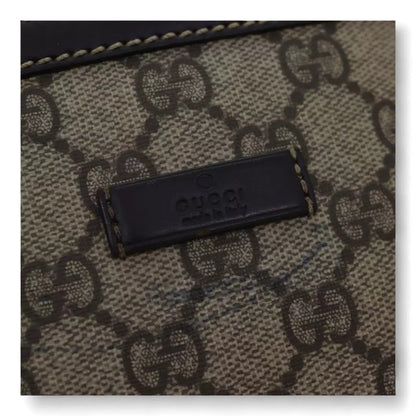 Gucci GG Supreme Body Bag PVC Leather Beige Gold