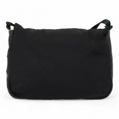 Chanel Sports Shoulder Bag Nylon Black Silver Unisex CC Logo Adjustable Strap