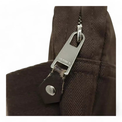 Hermes Akapu Luco Waist Bag Canvas Brown