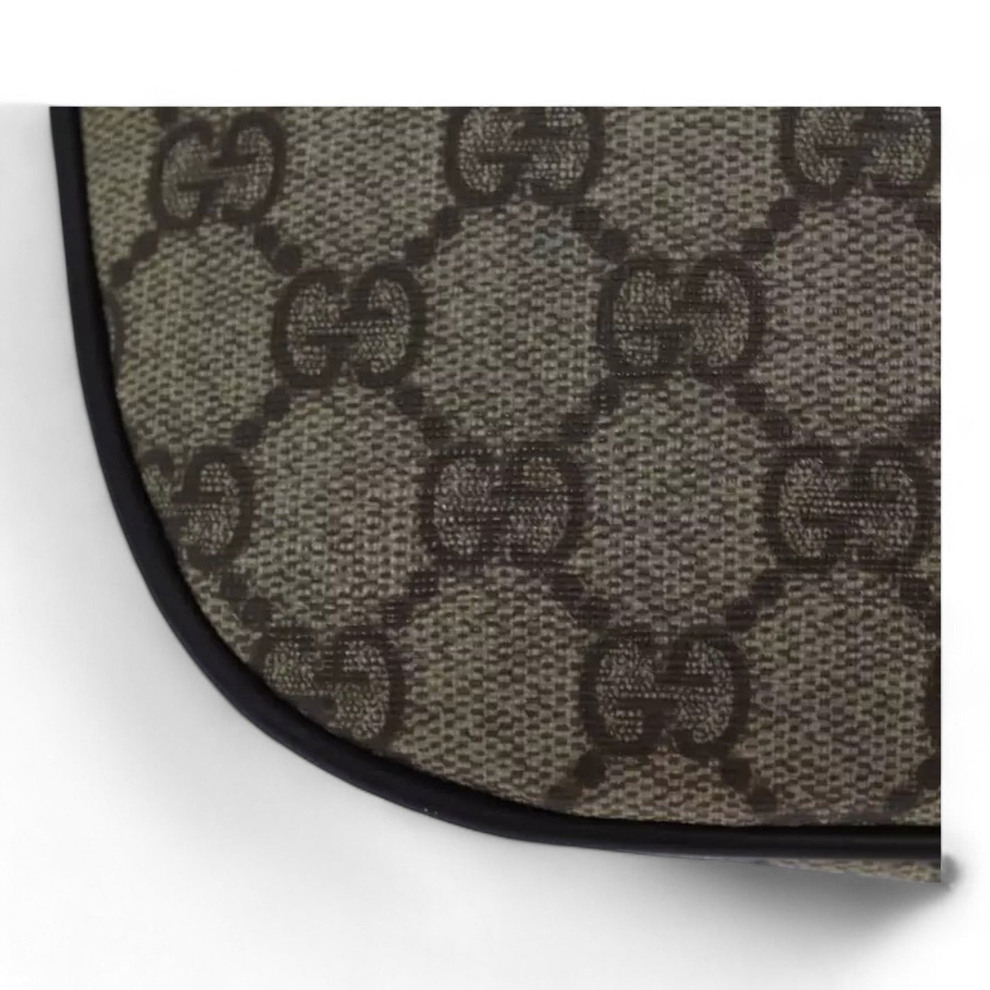 Gucci GG Supreme Body Bag PVC Leather Beige Gold