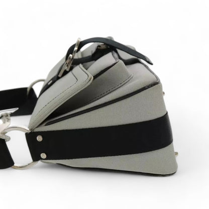Christian Dior Hardcore Shoulder Bag Canvas Silver Womens Handbag