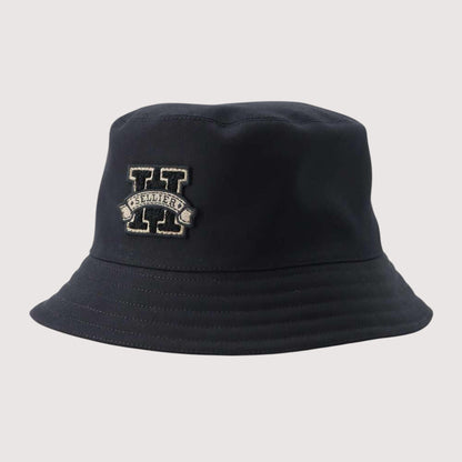 HERMES 9636415 Cotton Black Hat New