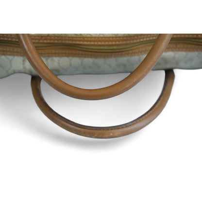 Christian Dior Canvas Duffle Bag Brown Monogram Travel Tote Unisex Vintage Handbag